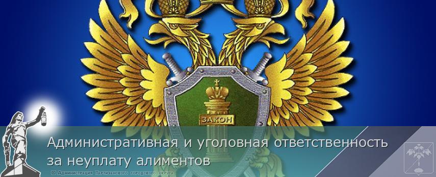 Административная и уголовная ответственность за неуплату алиментов | Администрация муниципального округа город Партизанск Приморского края Официальный сайт Административная и уголовная ответственность за неуплату алиментов | Администрация муниципального округа город Партизанск Приморского края Официальный сайт
