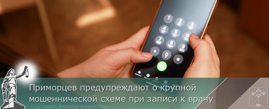 Приморцев предупреждают о крупной мошеннической схеме при записи к врачу | Администрация муниципального округа город Партизанск Приморского края Официальный сайт