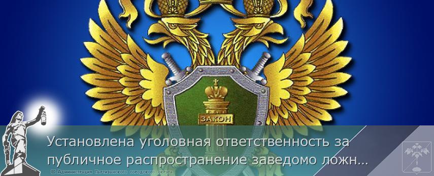 Установлена уголовная ответственность за публичное распространение заведомо ложных сведений о ветеранах Великой Отечественной войны, унижение их чести и достоинства | Администрация муниципального округа город Партизанск Приморского края Официальный сайт Установлена уголовная ответственность за публичное распространение заведомо ложных сведений о ветеранах Великой Отечественной войны, унижение их чести и достоинства | Администрация муниципального округа город Партизанск Приморского края Официальный сайт